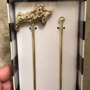 Set of Two “Party” Drink Stirrers 🍸 🍹🍹